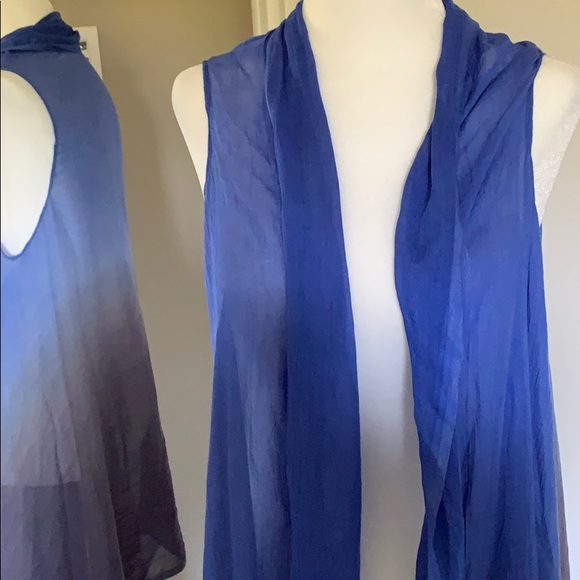 🔥 2 for 20🔥 Blue ombré duster vest scarf - Picture 3 of 8